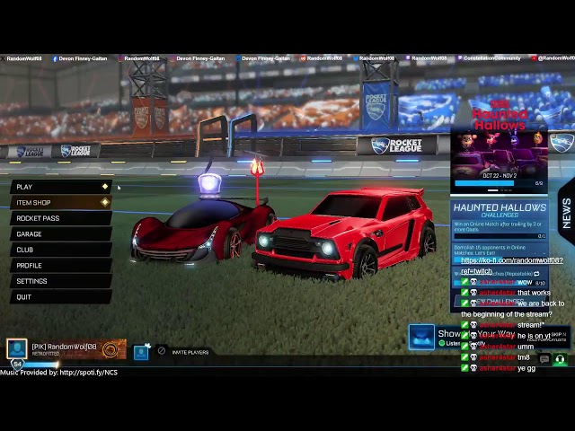 Doing some Rocket League!!!