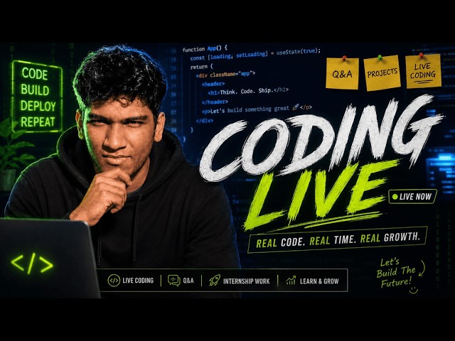 🔴 Live Coding Session | Startup Work, Learning & Q&A after a Long Time