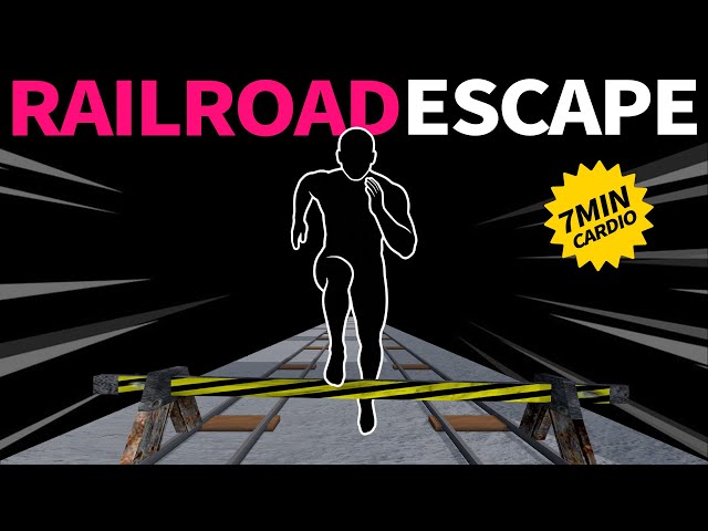 Immersive Interactive Warm-up | Railroad Escape Theme | Run Cardio Workout