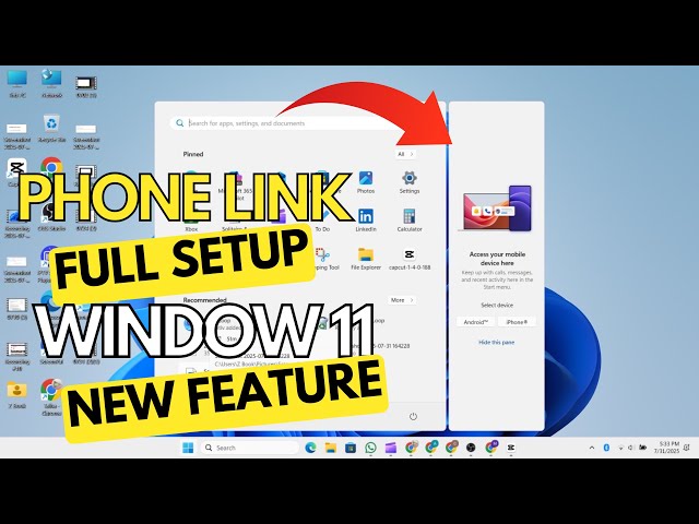 Access Your Mobile Device Here | Windows 11 Phone Link Full Setup (2025)