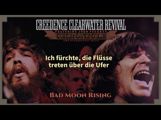 Creedence Clearwater Revival - Bad Moon Rising (German Lyric Video / Liedtext auf Deutsch)