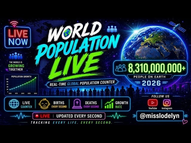 🔴World Population 2026 Live |Realtime Count