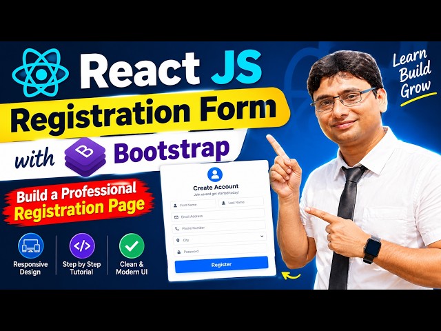 React JS Registration Form with Bootstrap | Build a Professional Registration Page