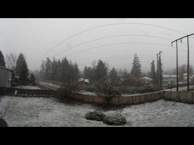 Snowfall in Newcastle, WA on 12/5/2016 in VR