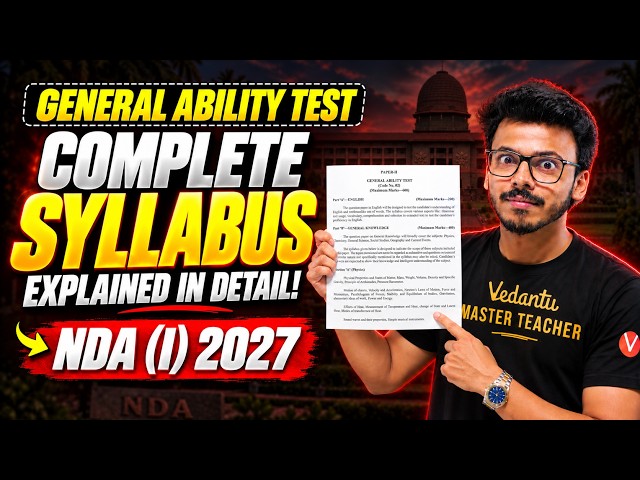 NDA (I) 2027 - Complete GAT Syllabus BREAKDOWN | General Ability Test | Harsh Sir