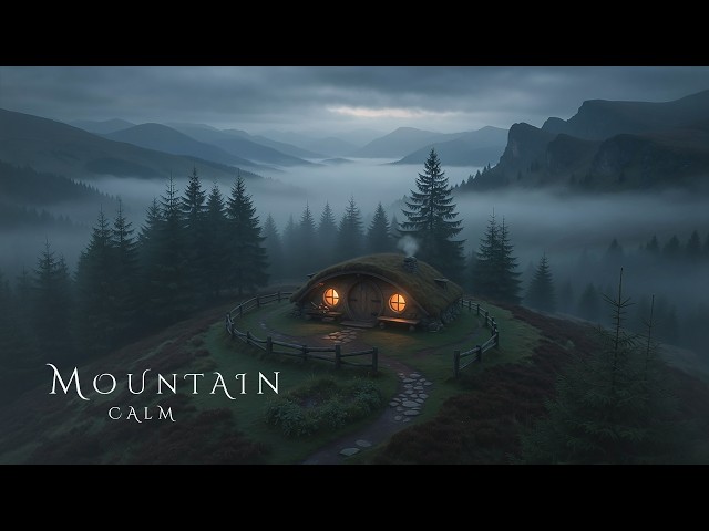 MOUNTAIN CALM | Ethereal Meditative Ambient Music with Rain - Soothing Mysterious Fantasy Soundscape