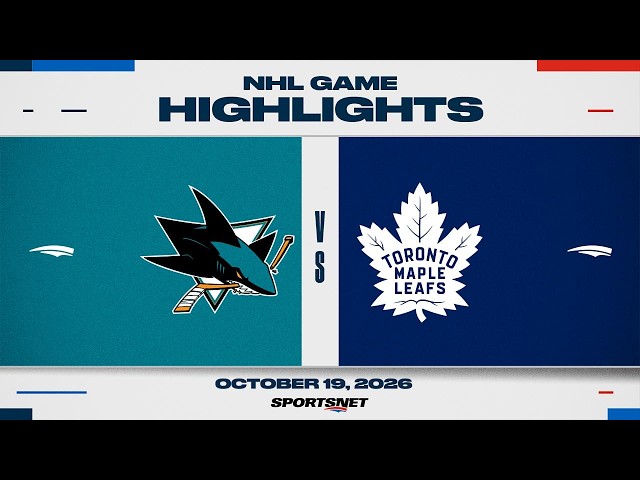 NHL Highlights | Sharks vs. Maple Leafs - October 19, 2026
