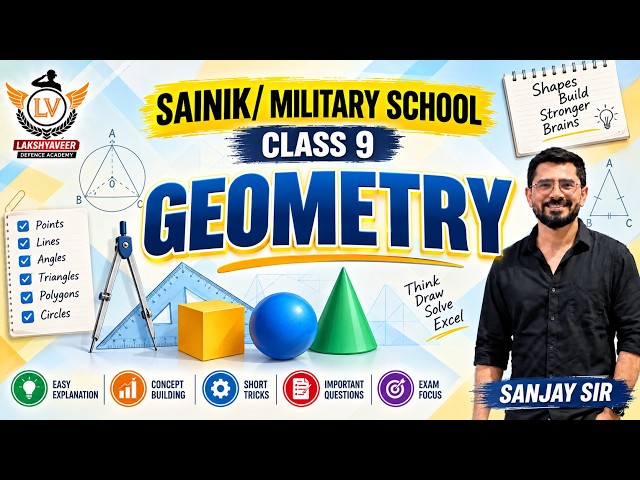 Geometry Class 9 | Sainik & Military School 2027 | Complete Concepts + Most Important Questions