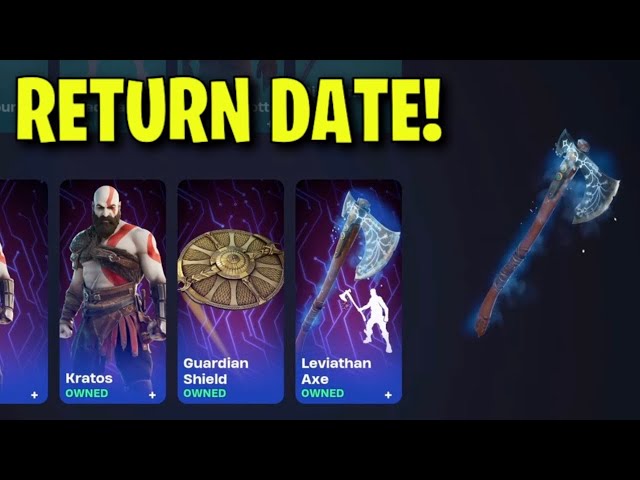 LEVIATHAN AXE PICKAXE RETURN RELEASE DATE FORTNITE ITEM SHOP SEPTEMBER 2026! 