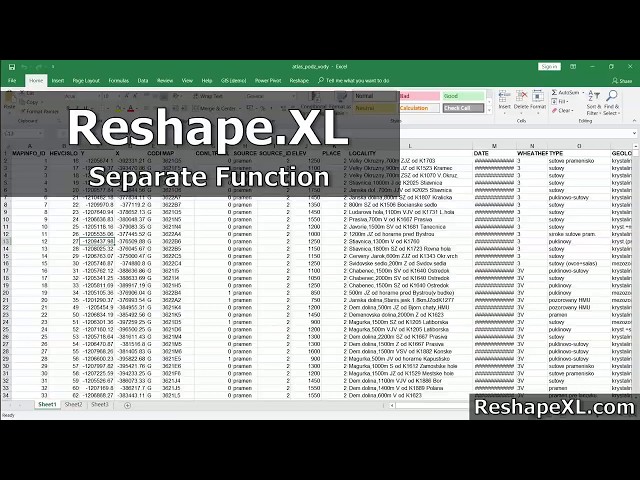 How to Separate One Excel Column into Multiple | Reshape.XL