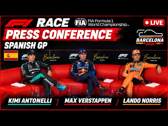 F1 Race Press Conference - Spanish GP | Kimi Antonelli, Max Verstappen, Lando Norris