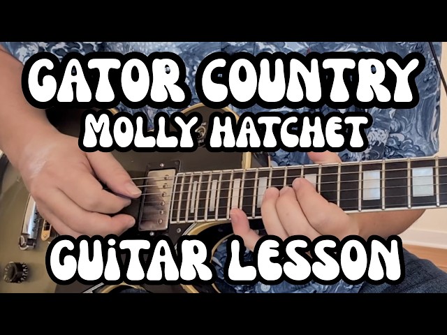 GATOR COUNTRY Guitar Lesson MOLLY HATCHET w/ Harmony Guitars and FREE TABS!