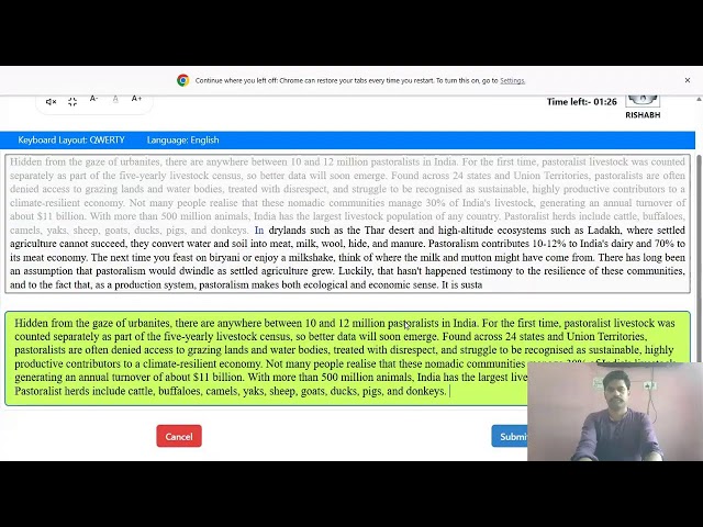 live typing test hindi and english for junior assistant 3284