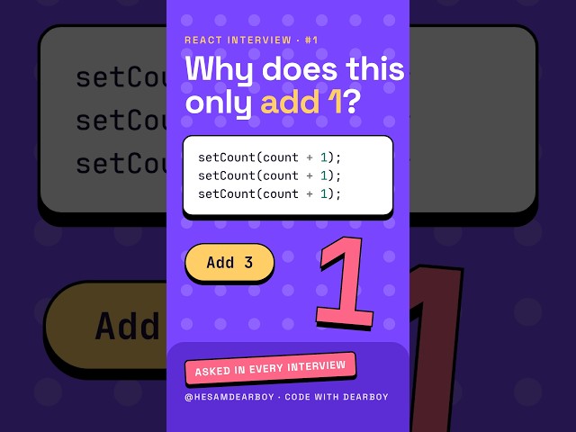 React interview question #1: why does this only add 1?