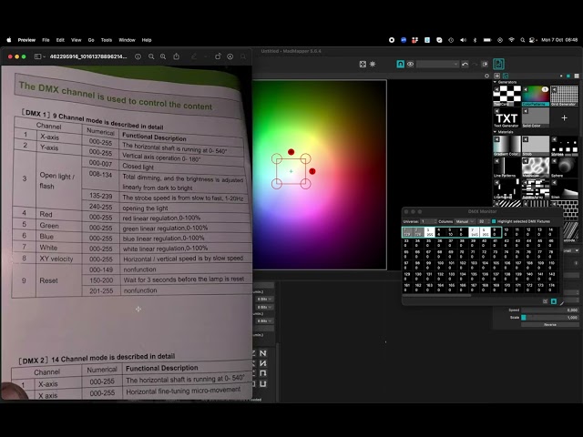 MadMapper Fixture Definition for Moving Head