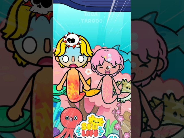 SpongeBob & Patrick Turned Into Mermaids! 😱🧜‍♂️ #tocaboca #tocalifeworld
