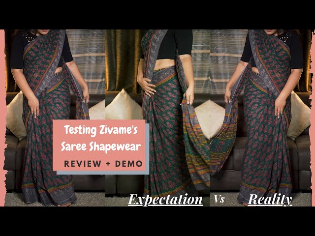 Testing Zivame's Saree Shapewear - Review | Is it best for hiding tummy & love Handles in a Saree?