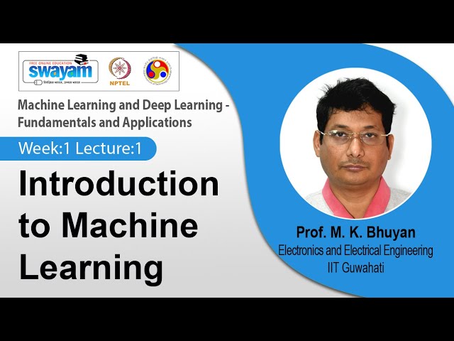 Lec 1: Introduction to Machine Learning