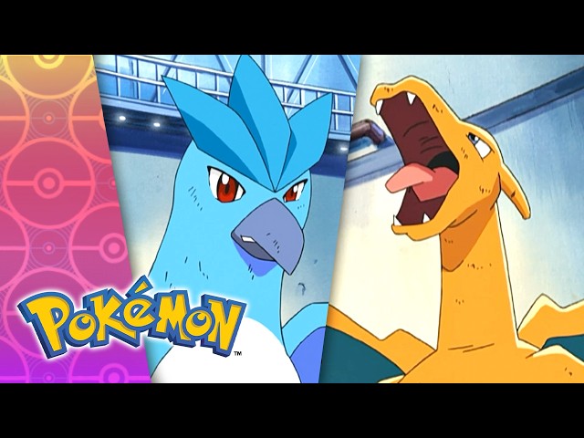 Fire vs. Ice: Charizard and Articuno Face Off | Pokémon: Advanced Battle