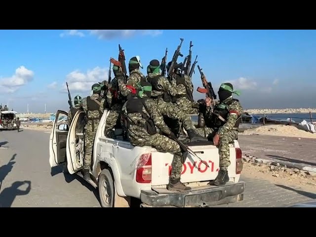 Hamas militants deploy ahead of Israeli hostage release in Gaza City | AFP
