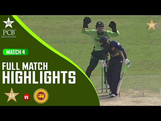 Full Match Highlights | Pakistan U17 vs Sri Lanka U17 | Youth One-Day - Match 4 | MZR1T