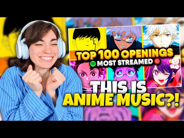 ANIME LARPER FIRST TIME REACTION TO "Top 100 Most Streamed Anime Openings of All Time" (SO AMAZING!)