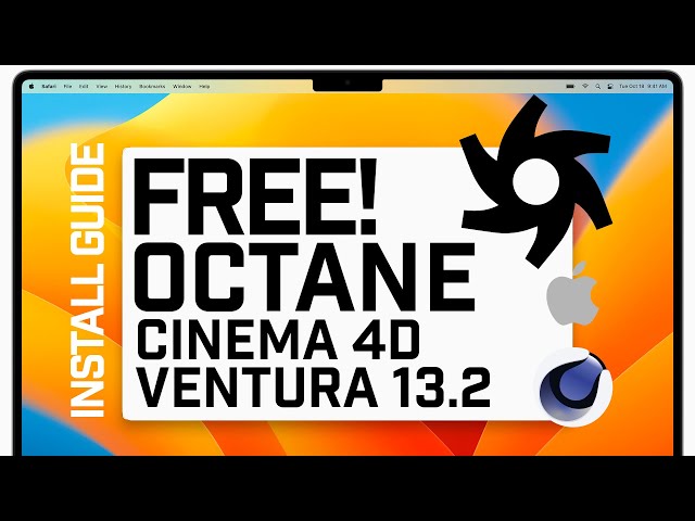 FREE Octane Render for Cinema 4D on Mac OS Ventura (13.2/R2023)