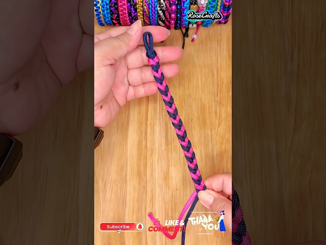 Easy friendship bracelet design #remix #shorts #diy #craft #paracord #bracelet #tutorial