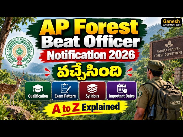 AP Forest Beat Officer Notification 2026 Released | A To Z Explained | Ganesh Jobs