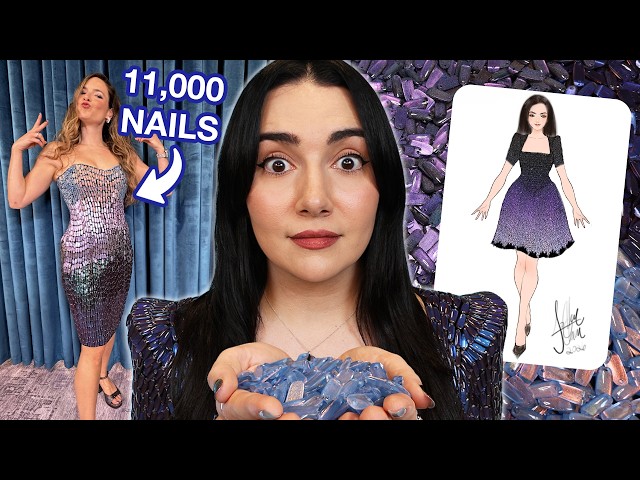 We Made A Dress Out of 10,000 Fake Nails