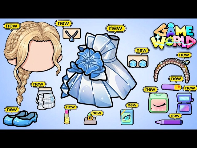 NEW! 🎀 NEW IDEA CREATE BLUE CUTE CHARACTER ! UNLOCK SECRET COLLECTION IN GAME WORLD 😍🌎 KALLIU