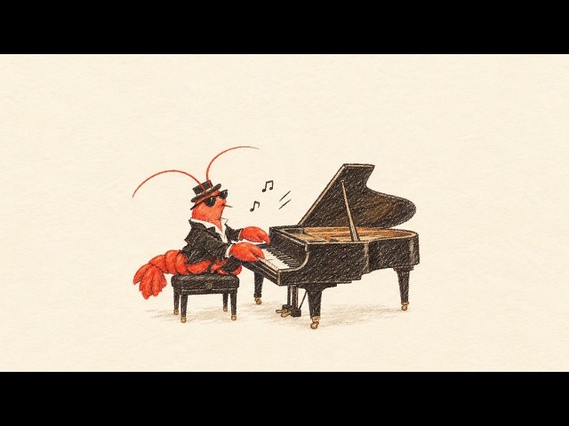 Midnight with Mr. Lobster🦞Jazz Piano - 30 Mins Seamless Loop for Late Night Focus & Study