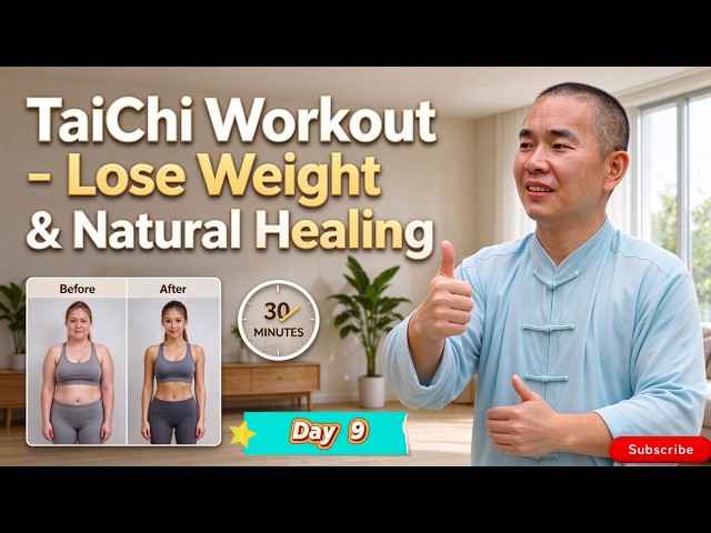 [ Day 9] 30 Minutes of GENTLE Taichi Workout For Natural Healing and Fat Burn
