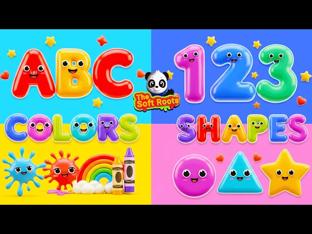 Preschool Learning activities for 3 year olds at home | Learn ABC Phonics Shapes Numbers Colors 🌈