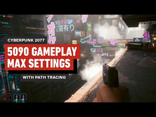 Cyberpunk 2077: RTX 5090 Gameplay at Max Settings, Path Tracing Enabled