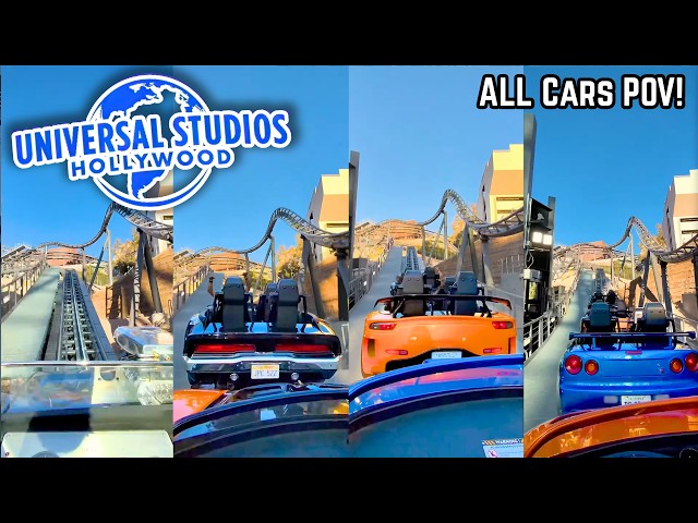 Fast & Furious: Hollywood Drift – ALL 4 Cars POV – Universal Studios Hollywood | 4K 60FPS POV