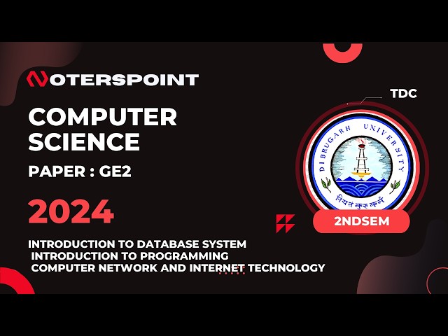 BSc 2nd Sem Computer Science QP 2024 DU | Introduction To Database System | Introduction To
