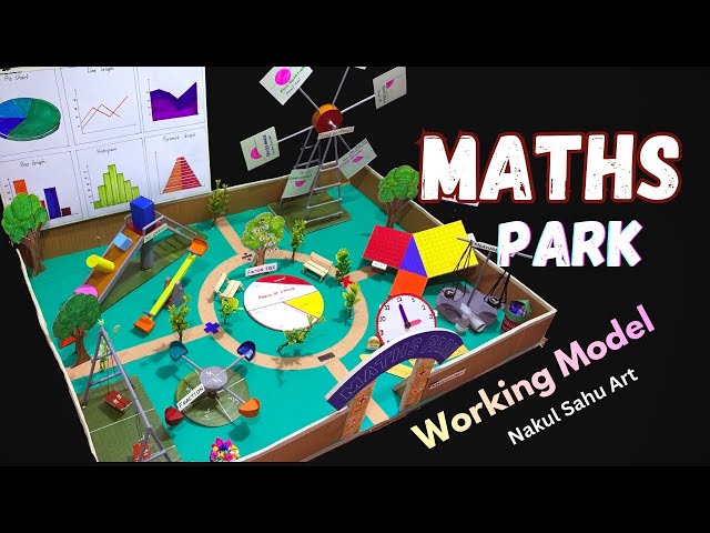 Maths Park working model using cardboard & paper | school project step by step Nakul Sahu Art