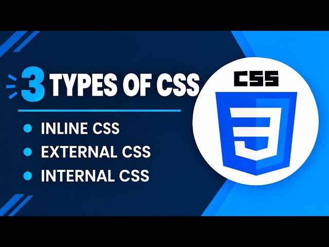 3 Types of CSS Explained with Examples | HTML & CSS ✨