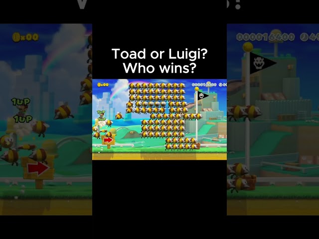 Toad vs Luigi in Super Mario Maker 2 #mario #nintendoswitch #nintendo