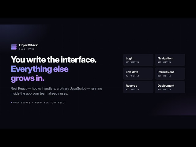 Write real React inside your platform — and everything else grows in