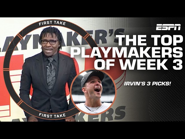 Michael Irvin's TOP PLAYMAKERS of Week 3 of the NFL season 🏈 | First Take