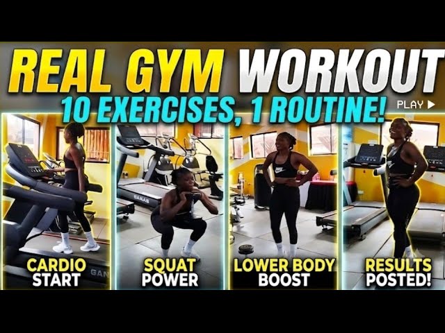 Full Lower Body Workout at the Gym | 10 Simple Exercises for Beginners. See results in 30 days