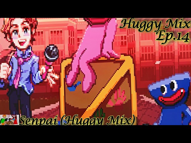 Friday Night Funkin' Huggy Mix (#huggywuggy #fnfmod) Senpai VS Huggy in Senpai (Huggy Mix)