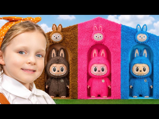 Kids Decorate Poor vs Rich vs Giga Rich Labubu Playhouses! 🏠 DIY Challenge