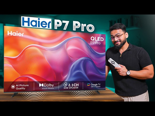 Haier P7 Pro QLED 4K TV Review 2026 ⚡ | 50W Speaker + Inbuilt subwoofer 🔊 | Google TV with Gemini 🔥