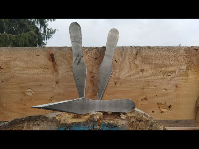 Knife throwing. No-spin. Forgotten experimental design made years ago.