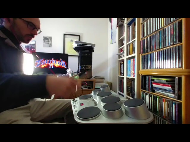 Turrican 2 main theme with drums [VR180 3D]