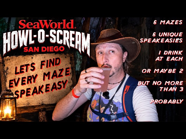 I Found EVERY Hidden Speakeasy Inside SeaWorld’s Howl-O-Scream Mazes!