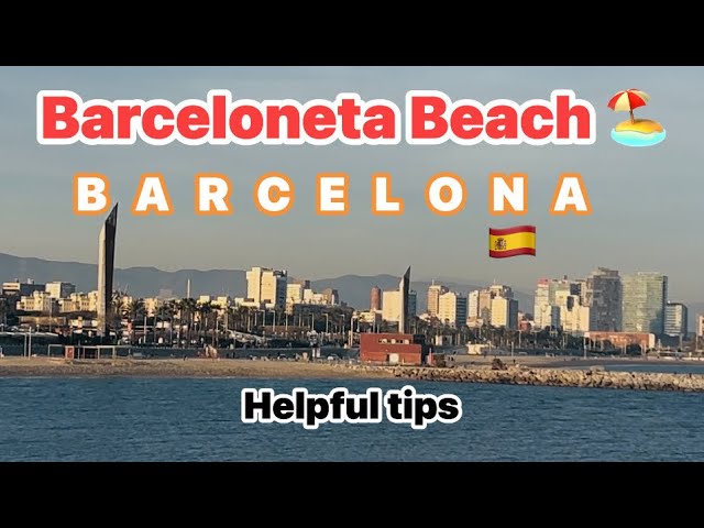 Barceloneta beach in Barcelona, Spain | Barcelona beach | Walking Tour of Barcelona beach resort